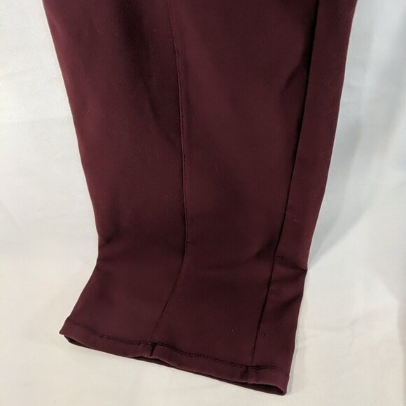 Along Fit Burgundy Red Plum Purple Bootcut Sweat Pants Yoga High Rise Large L - Picture 4 of 10